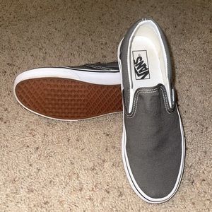 Ladies Vans Charcoal Slip-Ons